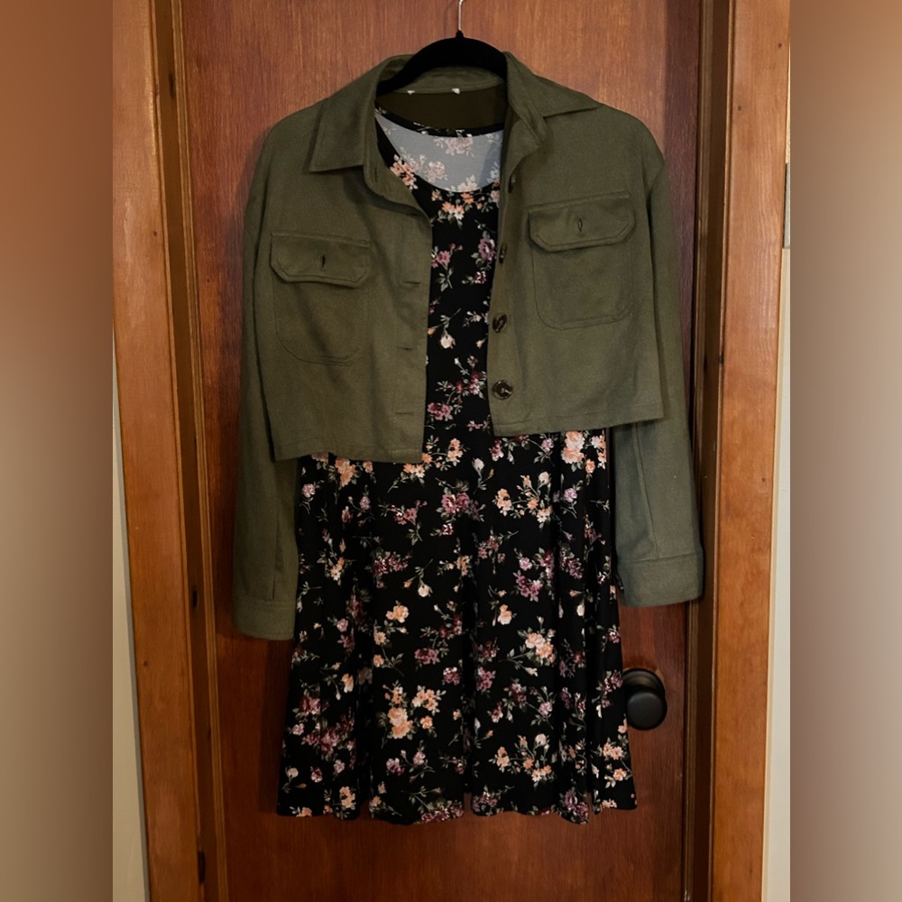 Girls Sleeveless Dress with Jacket